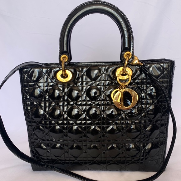 Dior Handbags - ❤️❤️SOLD❤️❤️DIOR LADY DIOR patent shoulder/handbag